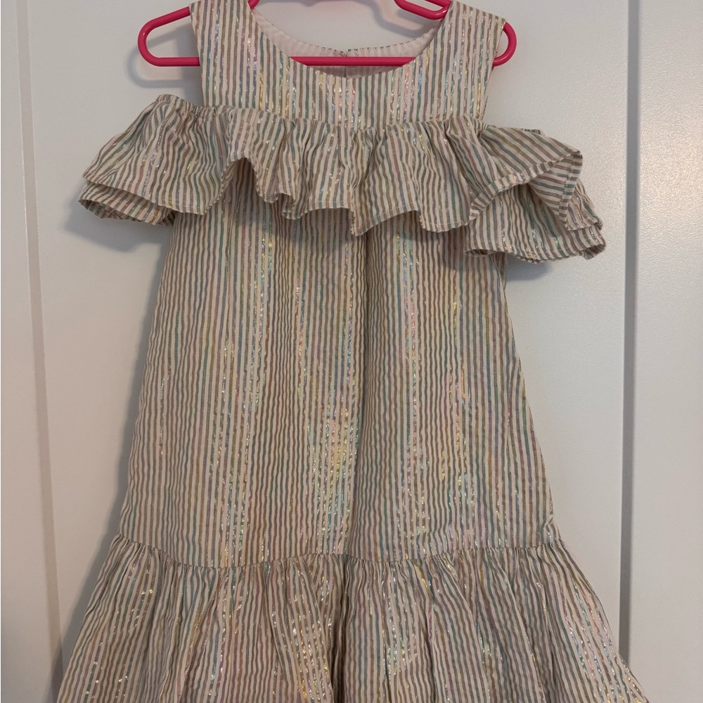Cat & Jack rainbow striped Ruffled Tiered Sundress
